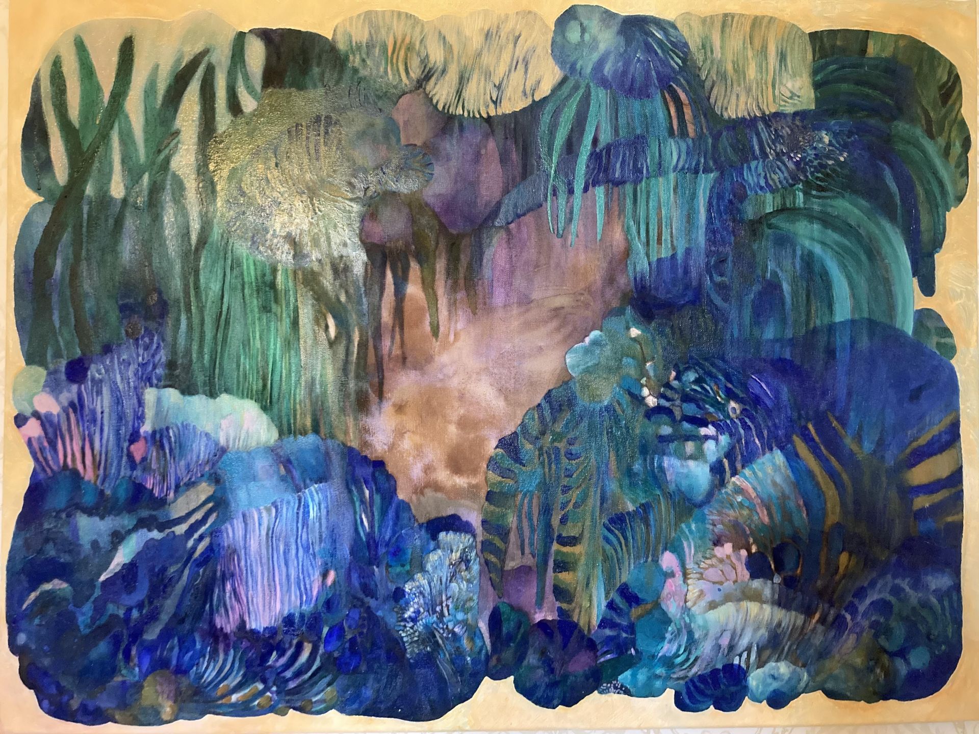 NOORA TIRKKONEN Äärellä, 2023 Öljy & akvarelli kankaalle 60 x 80 cm