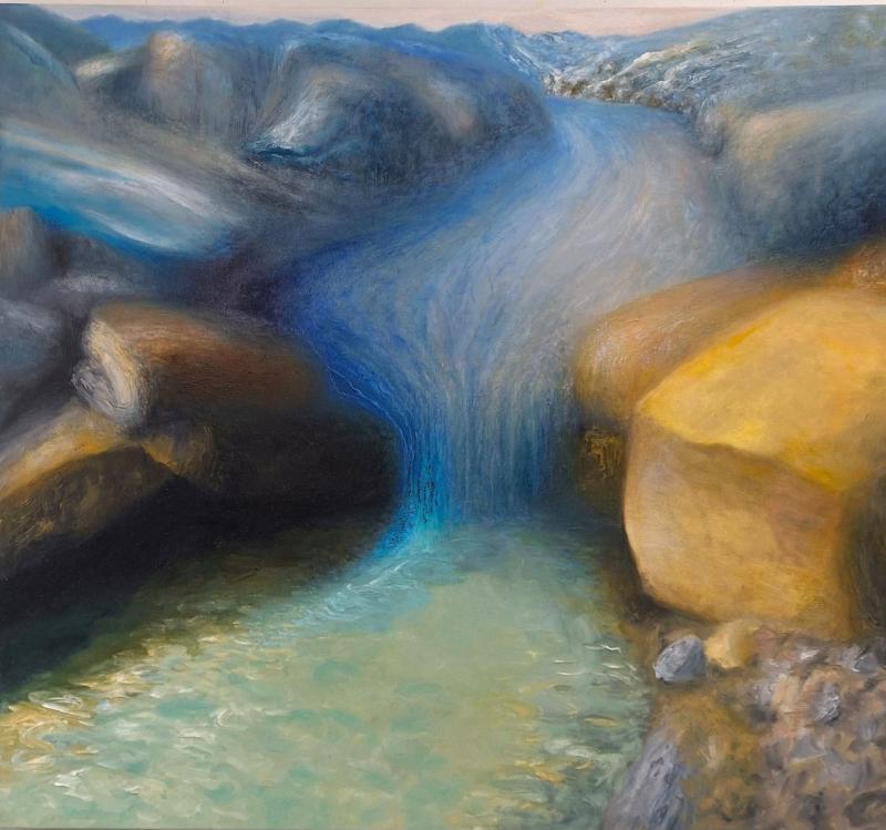 Heta Toivanen, Vapautunut Jäästään, öljyväri kankaalle,110x120cm, 2024, kuvaaja Heta Toivanen