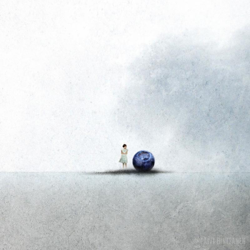 Suunnaton mustikka / Enormous blueberry (2024,  ed.30, 15x15+marg. pigment ink print on cotton paper)