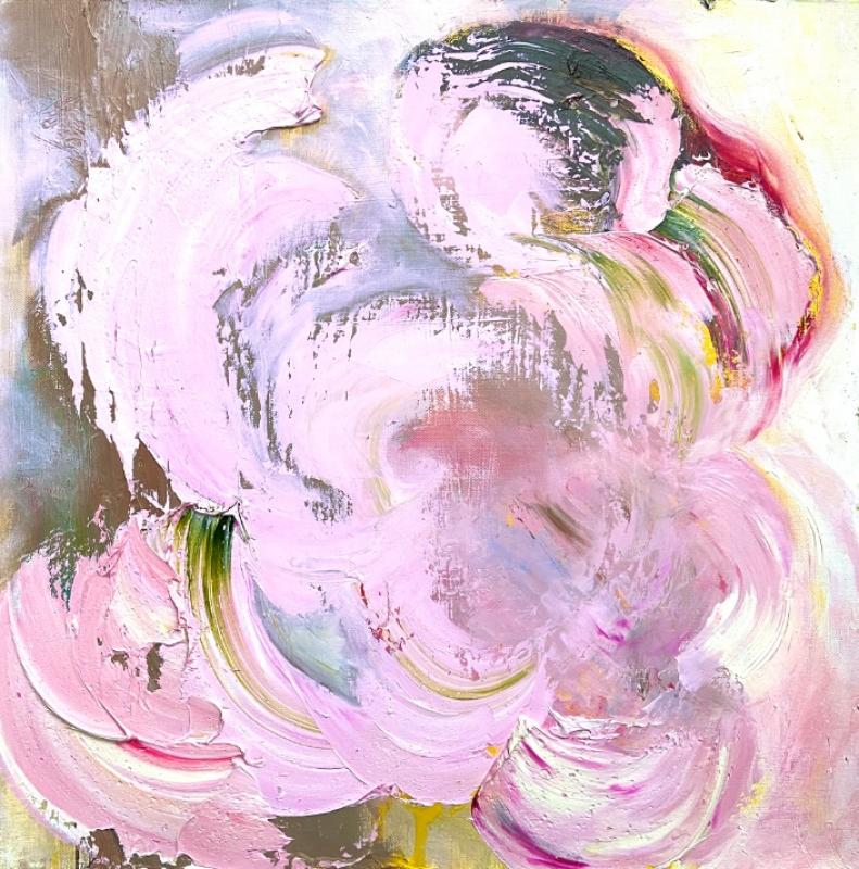 Some more Pink Champagne?,  öljy kankaalle, 50x50cm, 2025