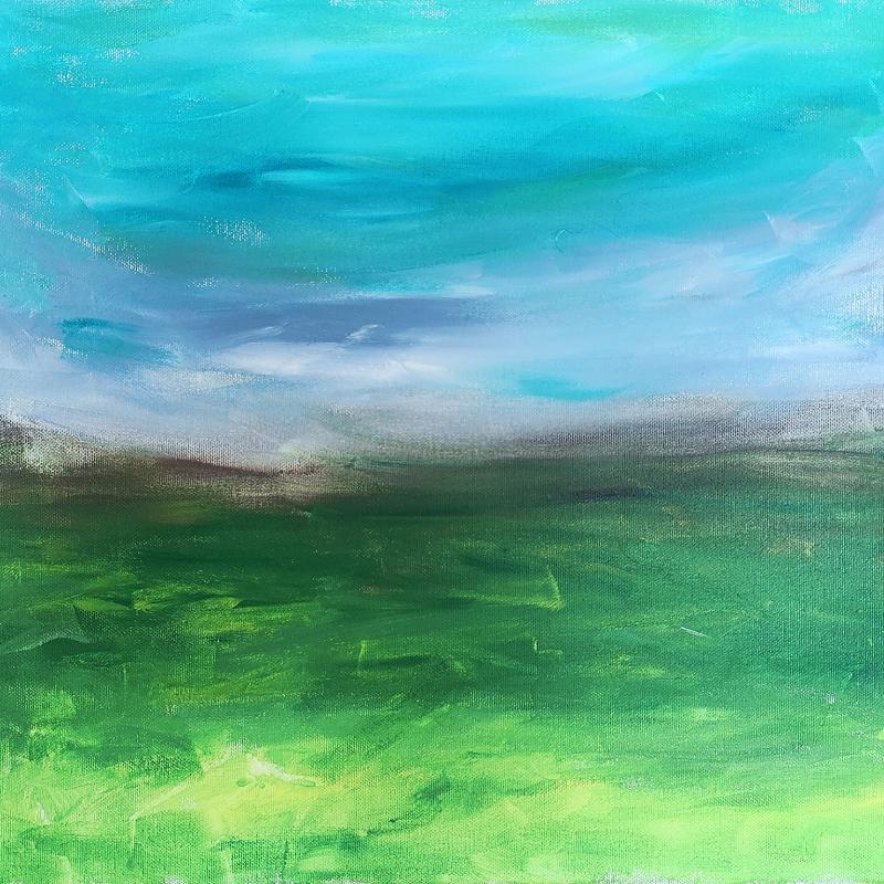 Hanna Posio, Pilvistä, akryyli kankaalle, 40x50, 2024, Hanna Posio