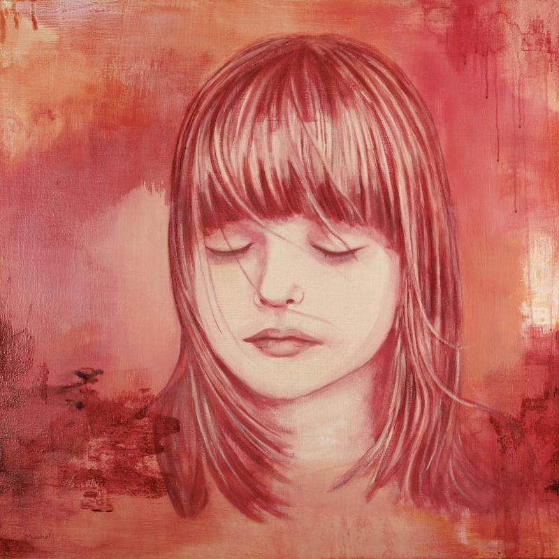 Hiljaisuudesta, 80 x 80 cm akryyli kankaalle 2023