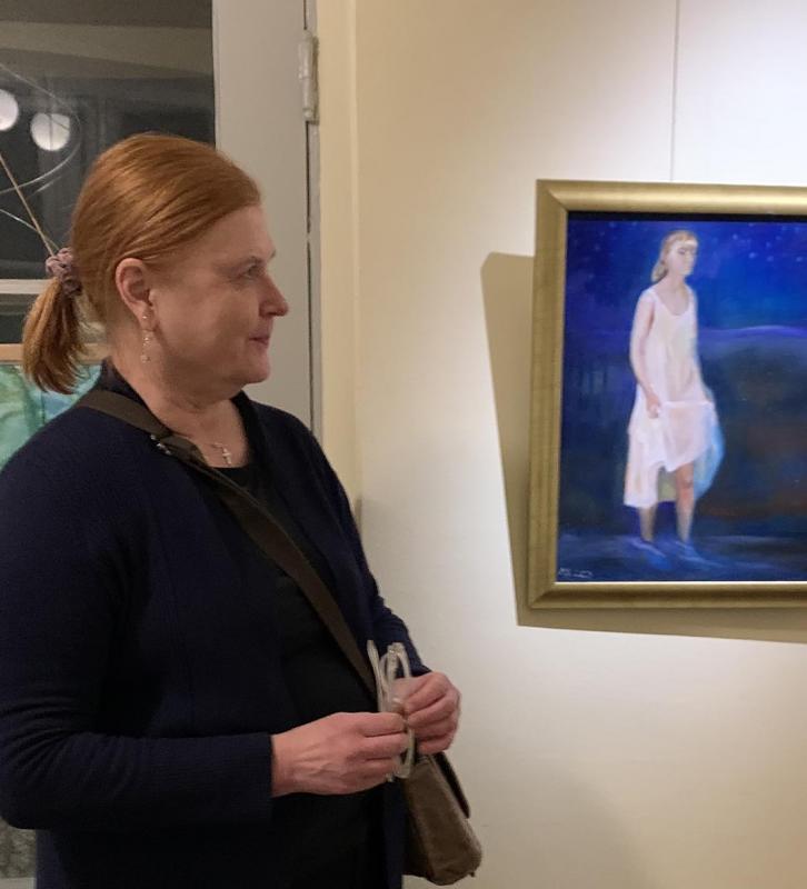 Marja Rosenberg, Oman työn äärellä Kuja Gallerian näyttelyssä. Marja Rosenberg