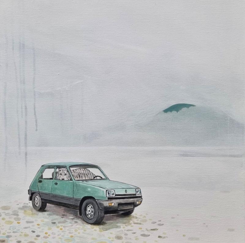 Sanna Seetri / Expedition / akryyli kankaalle / 55 x 45cm / 2023 /kuva: Sanna Seetri