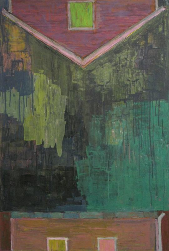 Luukut, akryyli kankaalle, 100x  70 cm