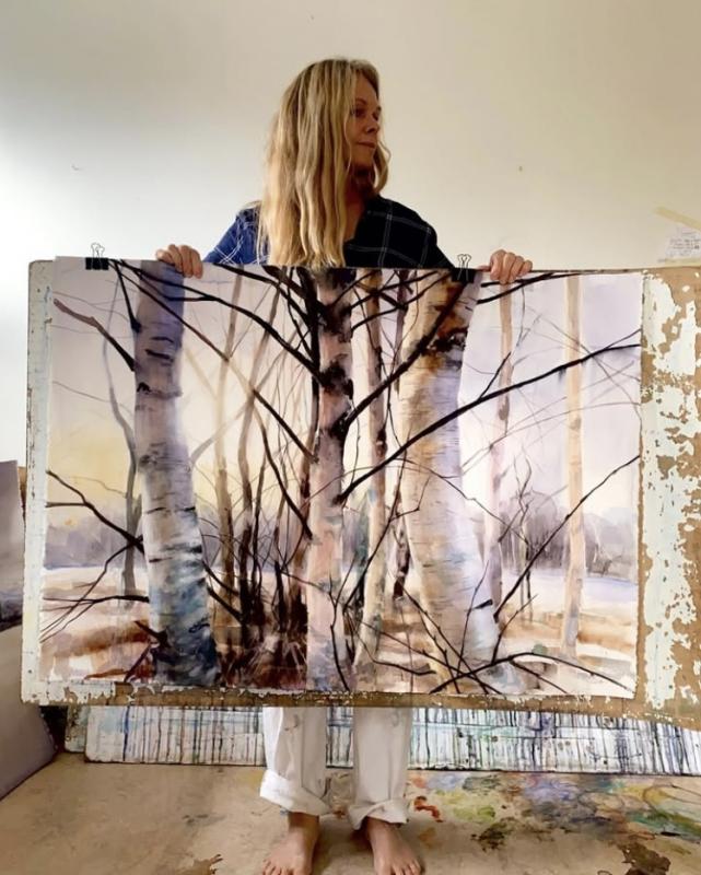 Stamtavla 75x105 cm Akvarell 2024