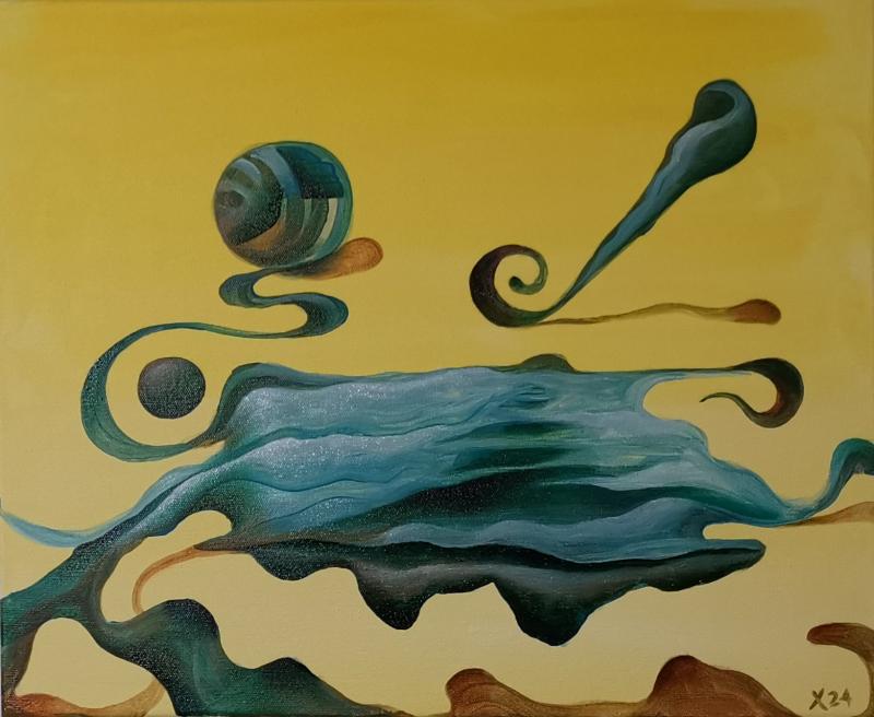 Vegan's Joy, 55x46cm, oil on canvas, 2024
