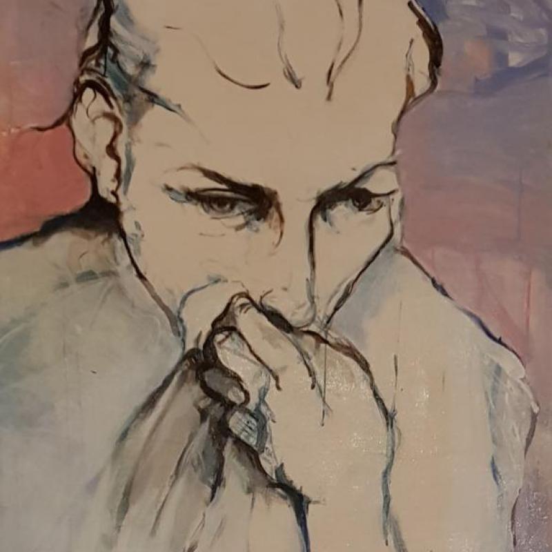 Matti Heiskanen, "Suruko" 2014, öljyväri kankaalle, 120 x 85