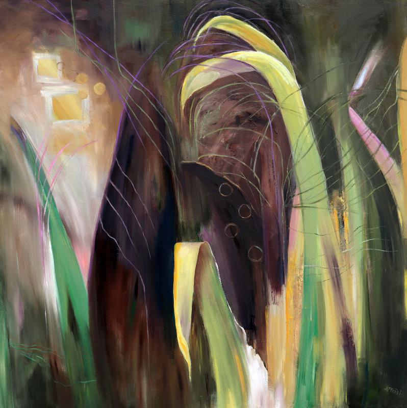 Hiljaisuudesta löydetty, öljy kankaalle, 80x80, 2024