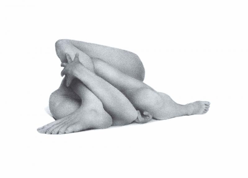 Anni Kristiina, Solmussa, lyijykynä, 47 cm x 41 cm, 2024