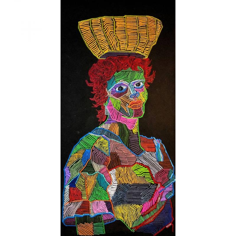 Le Marchant - (oil Pastels on blanck canvas)