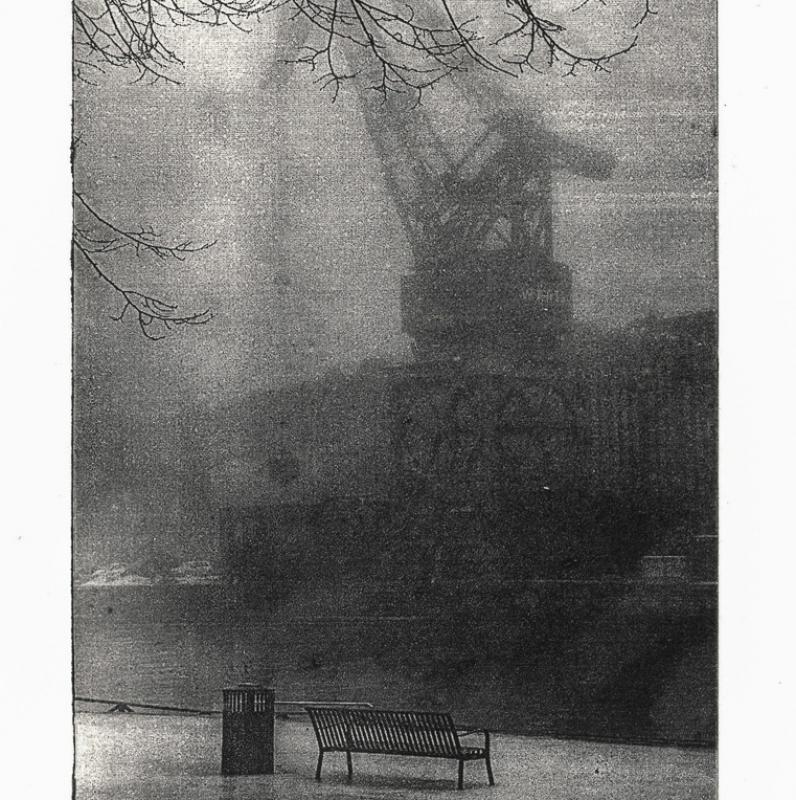 Jitka Hirvelä, Hiljainen todistaja, Polymer photogravure, 105x148 mm, 2024