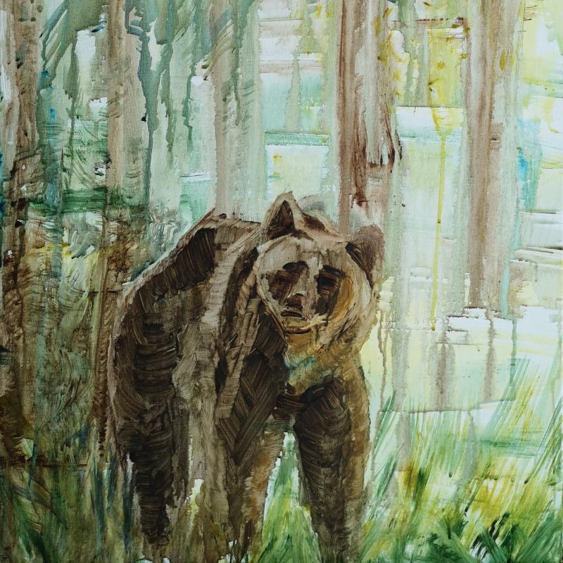 Vuokko Salmenkivi,Otso. akryyli kankaalle. 60 x 80. 2024, VS neliö