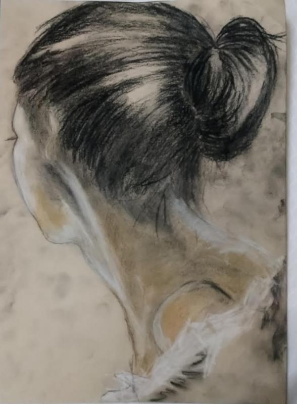 40x50 kol och akvarell 