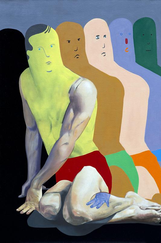 Mikko Ängeslevä / Takauma/ öljy kankaalle / 134 x 90 cm / 2024 / kuvaaja: Mikko Ängeslevä