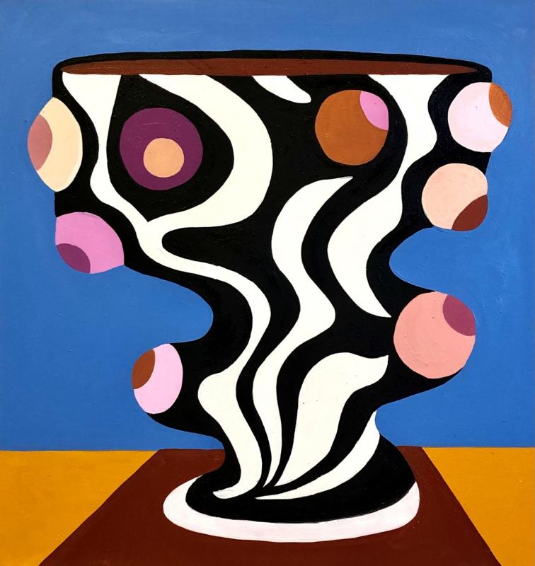 "Candybowl", olja på duk, 85 x 80 cm, 2024