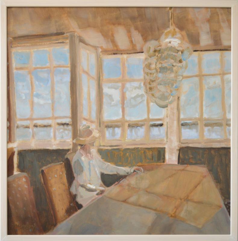 bivax och oljemålning 60x60cm