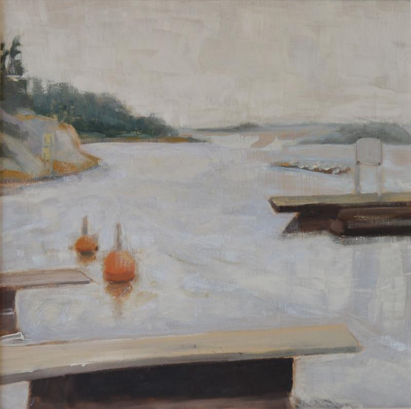 bivax och oljemålning 60x60cm