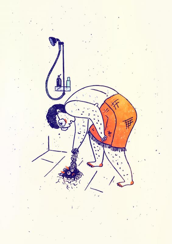 Södra själar som lever i norr, Hårmonster / Etelän sielut pohjoisessa, Hiushirviö / Southern Souls Living North, Hair Monster. Tryckt affisch A3 / Painettu juliste A3 / Printed poster A3