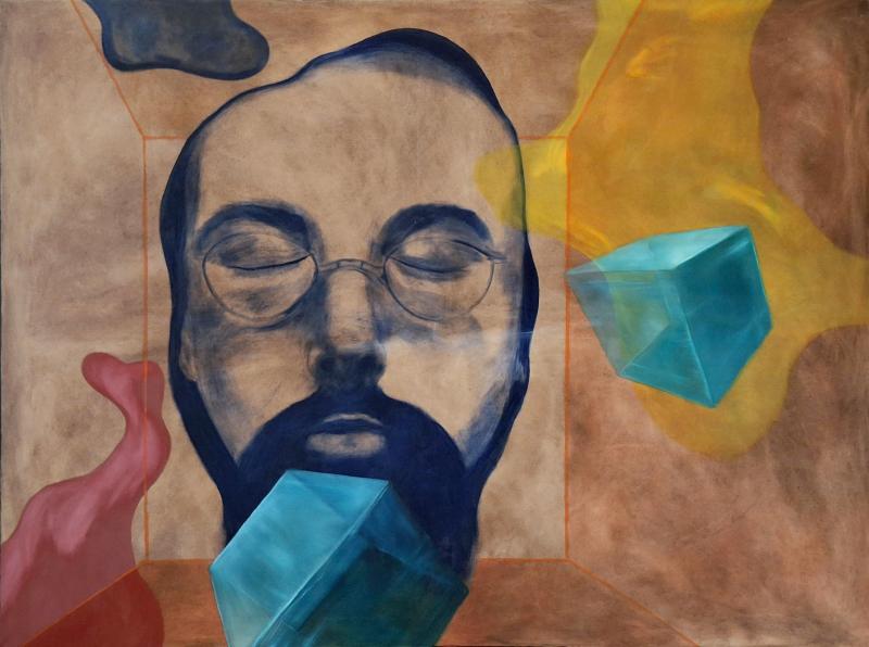 Tero Suomela, Tajuaisti, öljy kankaalle, 120x160 cm, 2025