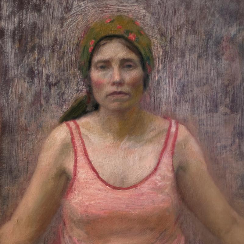 Porträtt av Kristin - Olja på panel, 32x40 cm.