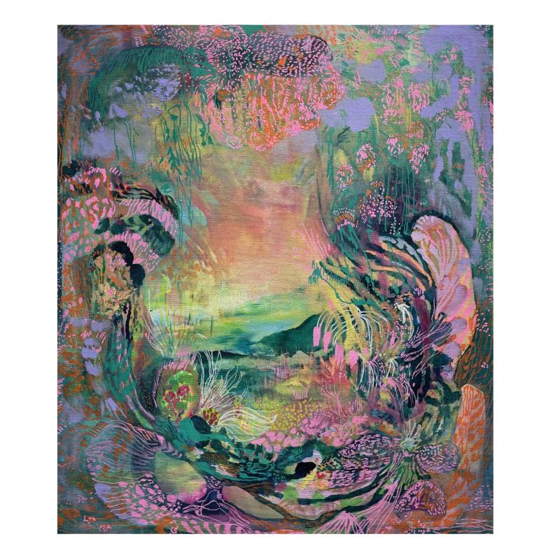 Sea and Surf, Oljfärg och akryl på duk, målning, 50 x 60 cm/ Sea and Surf, oilpaint and acrylics on canvas, painting, 50x60 cm/ Sea and Surf, öljyvväri ja akryyli kankaalle, maalaus, 50x60 cm