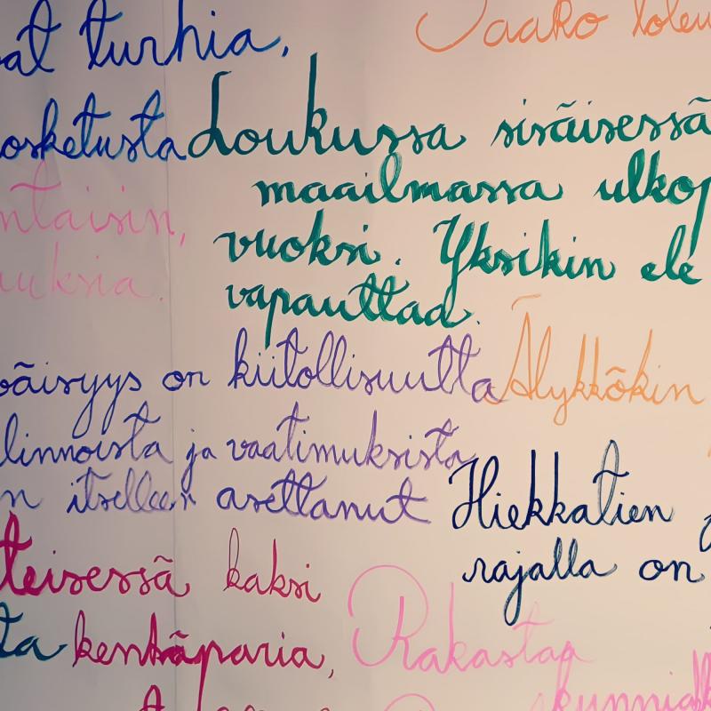 ArtFair Suomi, tekstitaideteos, 2023