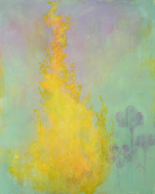 Tuija Karén "Kokkotuli"  akryyli, 81x65cm, 2024. Kuvaaja Pirjo Lempeä