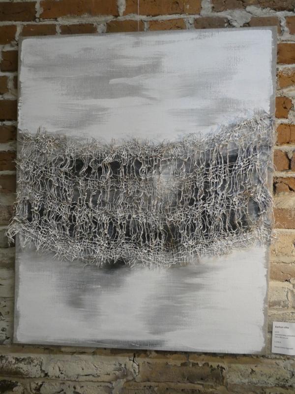 Karhun silta, 100x80 cm, 2024, sekateknikkka puulle