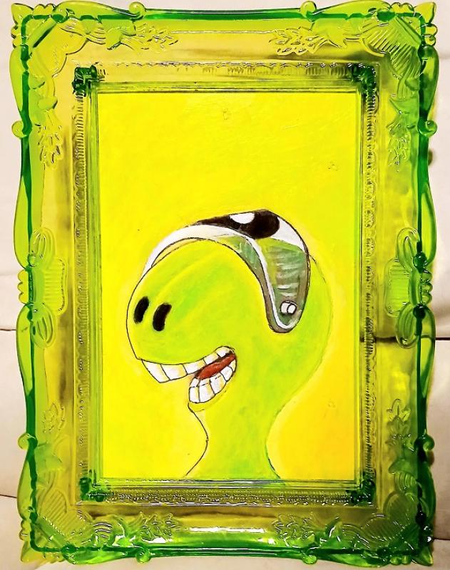 Green Man akryyli, 2024, Jaakko Stick