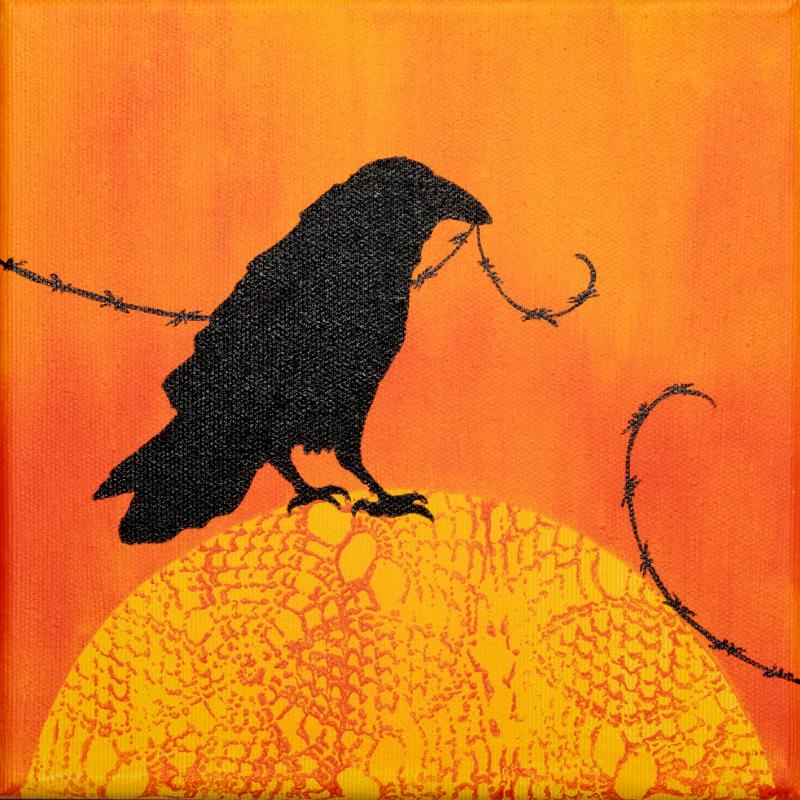 Pirita Lautala_Sarjasta Elämänlanka_2023_akryyli kankaalle_20x20cm_kuvaaja Sami Funke