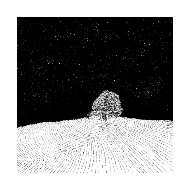 Beings #9, pigmenttivedos, 25x25cm, 2025