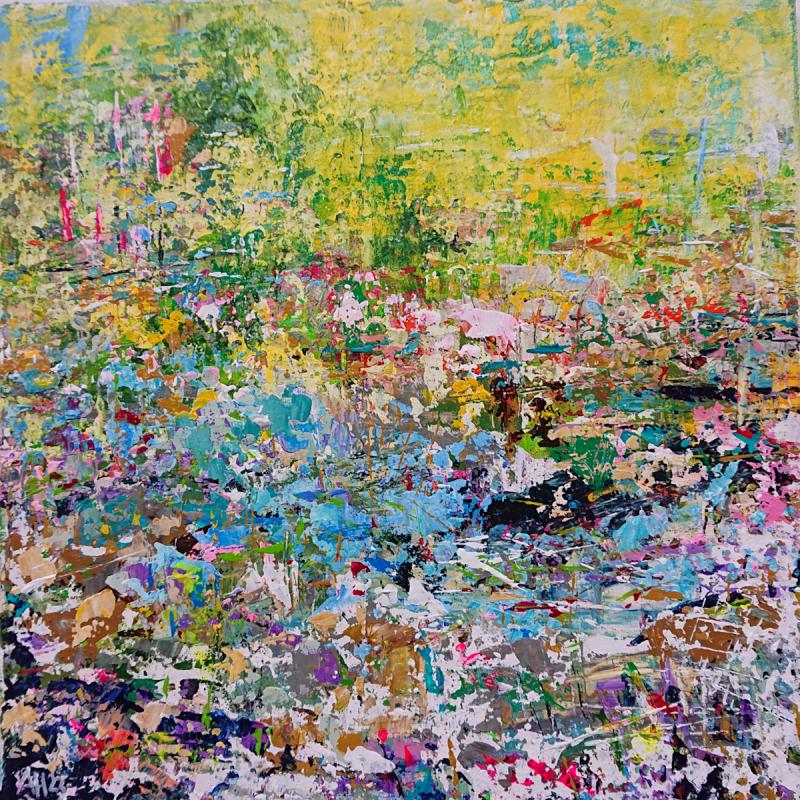 Aaron Hermunen, Telttapaikkaa etsimässä (2023, akryyli, 27x27cm). Kuva: Aaron Hermunen 