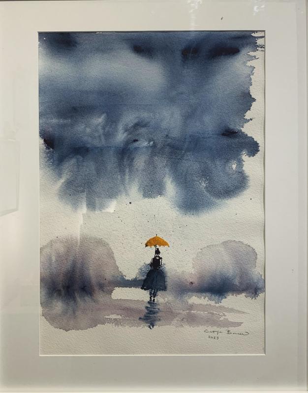Att möta stormen, Catja Barck , 2023, Akvarell 41 x 29 cm
Foto: Catja Barck