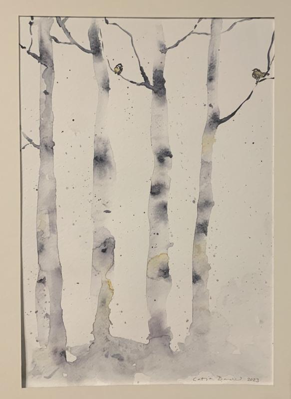 Björkar, Catja Barck, 2023,Akvarell 35 x 24 cm
Foto: Catja Barck
