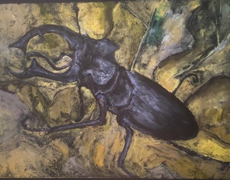 Blues for a beetle.  monotypi 2019 