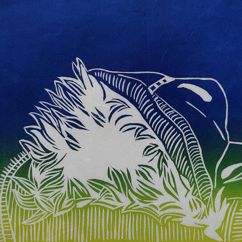 Päivi Paakinaho
Huppari (2020)
15 x 20 cm
Linokaiverrus japaninpaperille