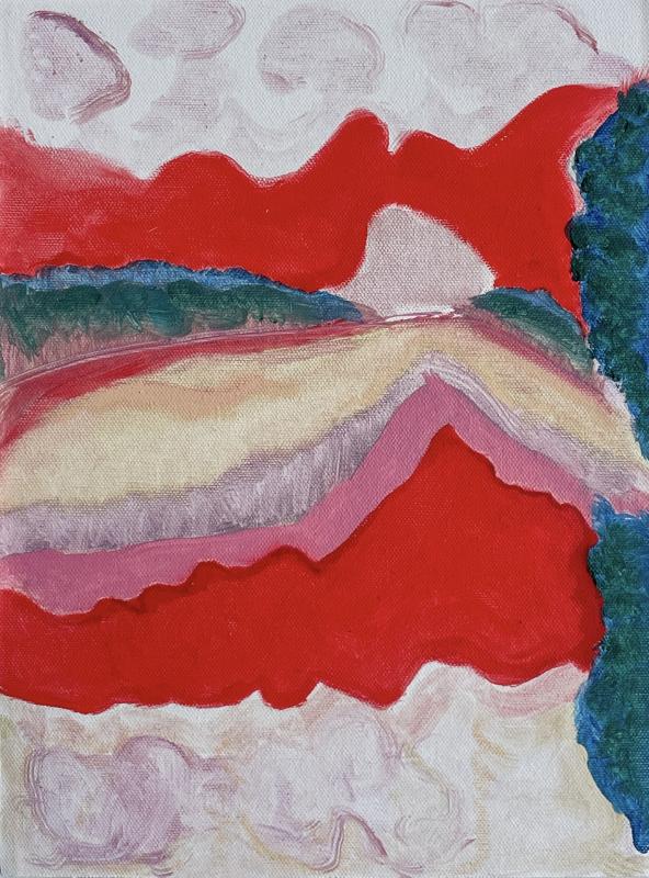 Planet II, oil on canvas (mounted) 30 x 23 cm (2024)