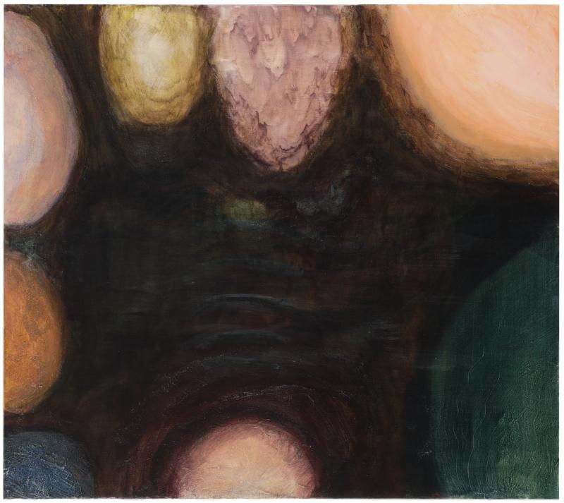When the planets align, 2022, acrylic on canvas, 80 x 90 cm