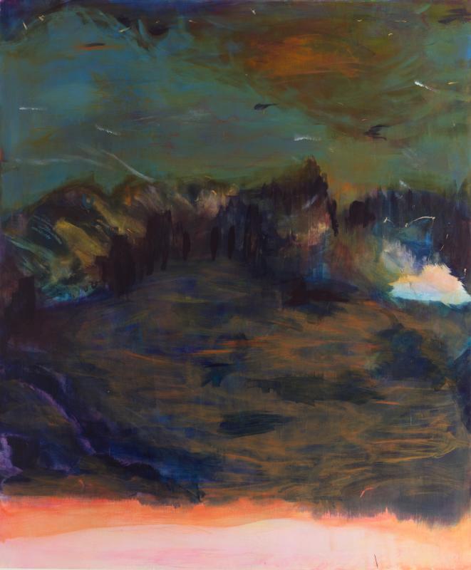 Night wanders past my window, 2024, acrylic on canvas, 120 x 100 cm