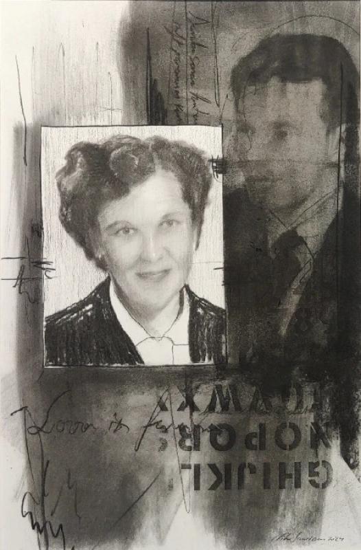 Niko Saarinen "Mennyt" 2024, charcoal on paper 70 x 50 cm.jpg kuvaaja Niko Saarinen
