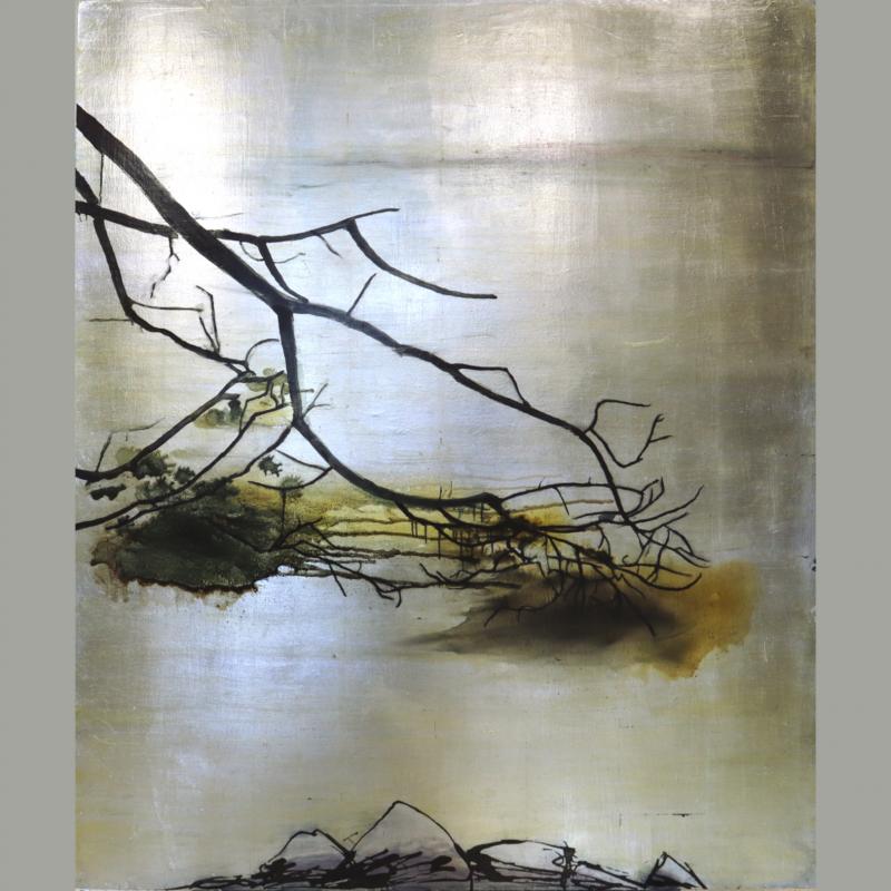 Kesäyö, Suvisaaristo (24), sekatekniikka, 150x125cm