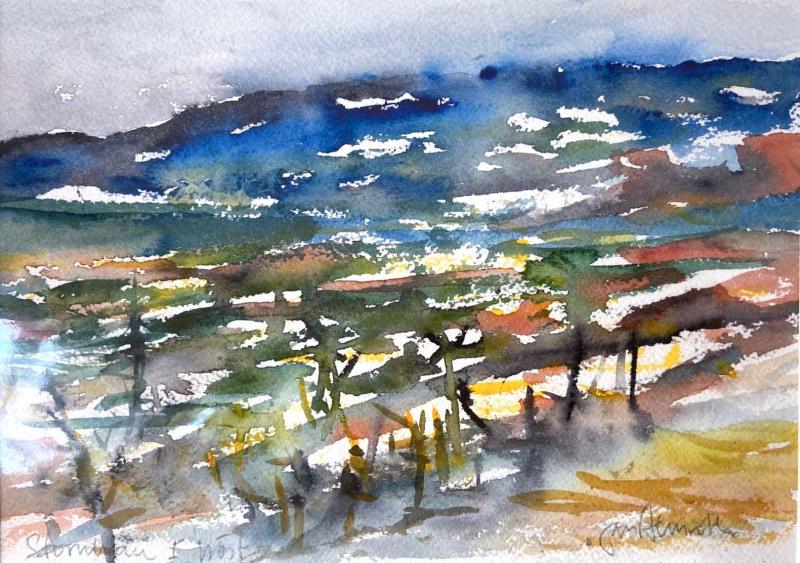 Akv 2 2 Storulvån, Jämtland Sverige höst. 30x24 inkl PP