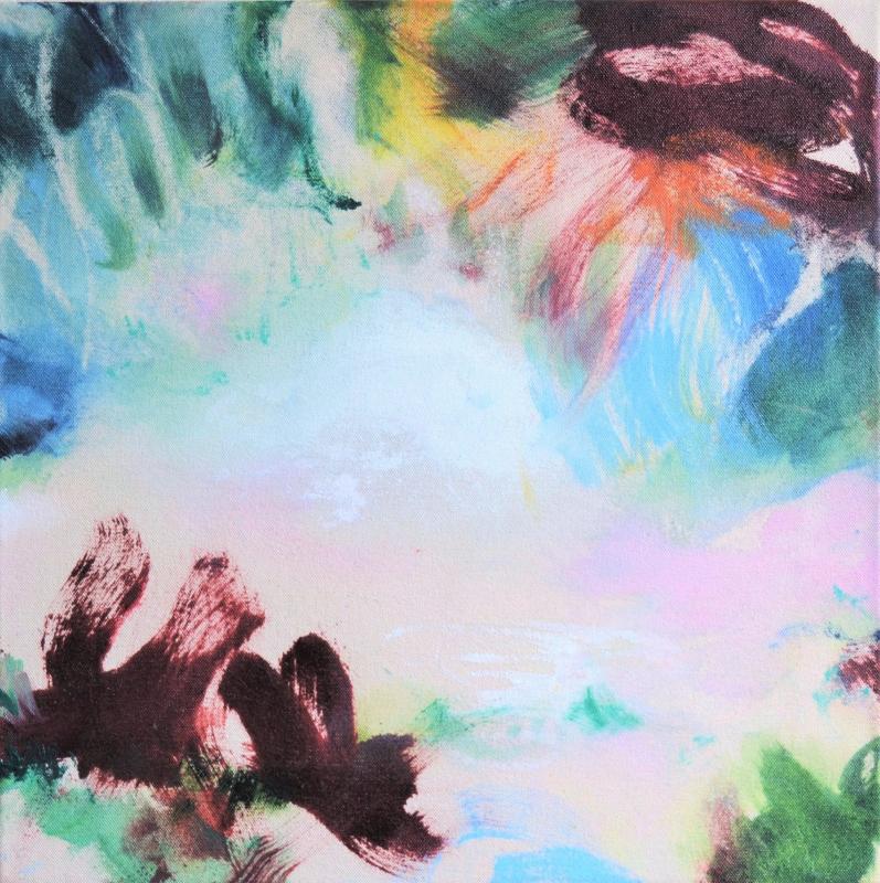 The Pond, olja på duk och i kilram, 40x40cm