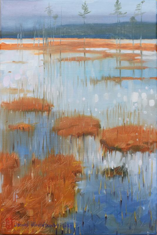 Rimmen laidalla, Öljymaalaus, 45x30cm, Joonas Vähäsöyrinki, 2024, Kuva Joonas Vähäsöyrinki