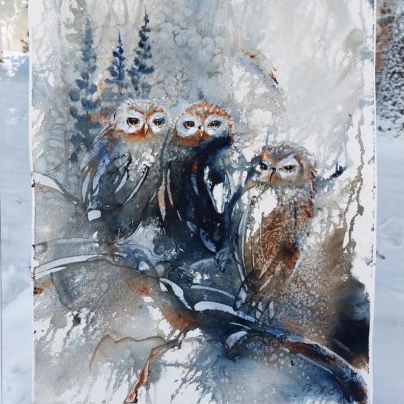 Here we are, watercolor, 50 x 70cm, 2025