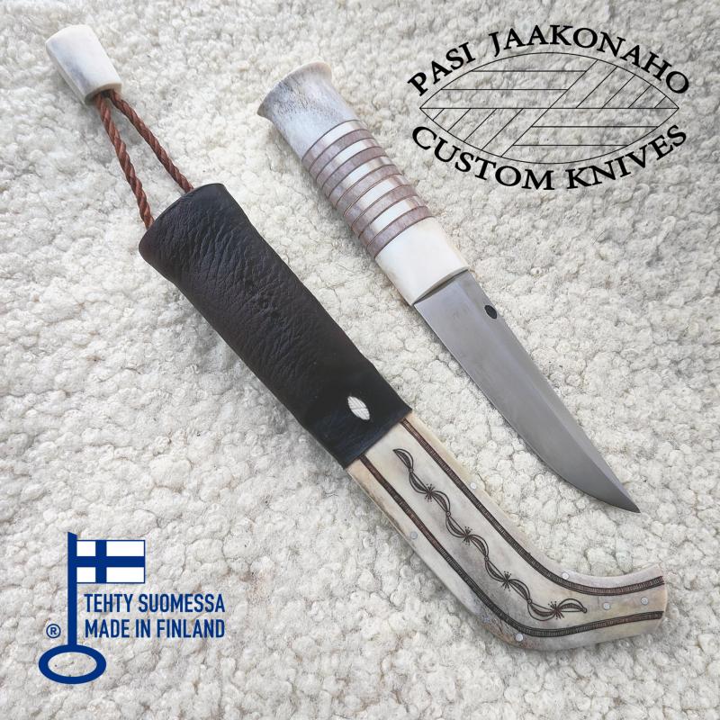 Custom antler knife, 2025