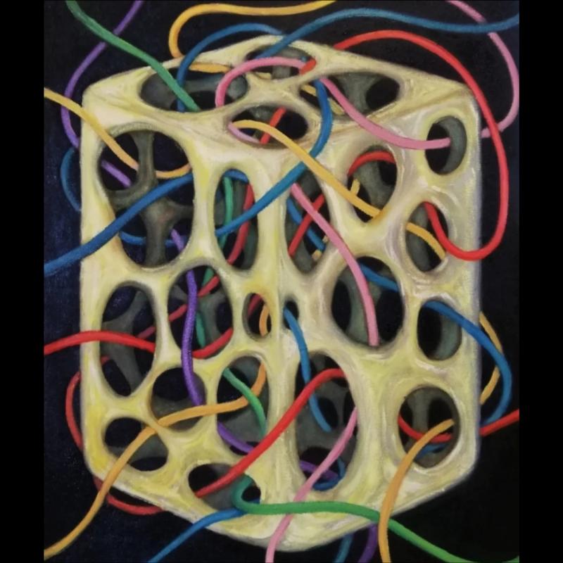 Seija Kääriäinen, Läpivientejä, Öljy 50x60cm, 2025